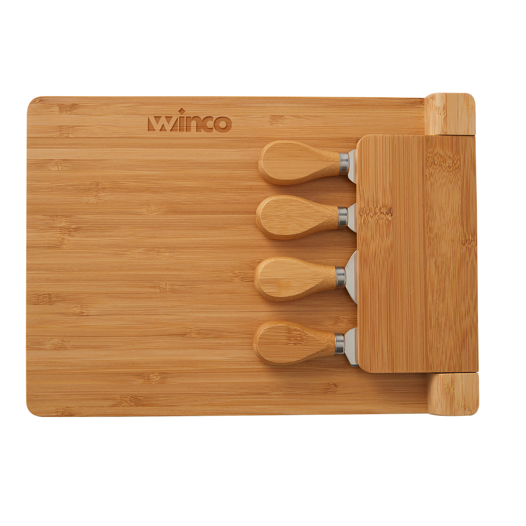 Picture of 5-Piece Magnetic Bamboo Cheese Board Set