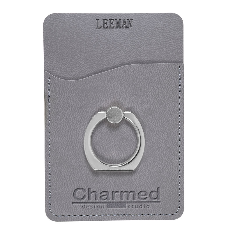 Picture of Tuscany Card Holder with Metal Ring Phone Stand.
