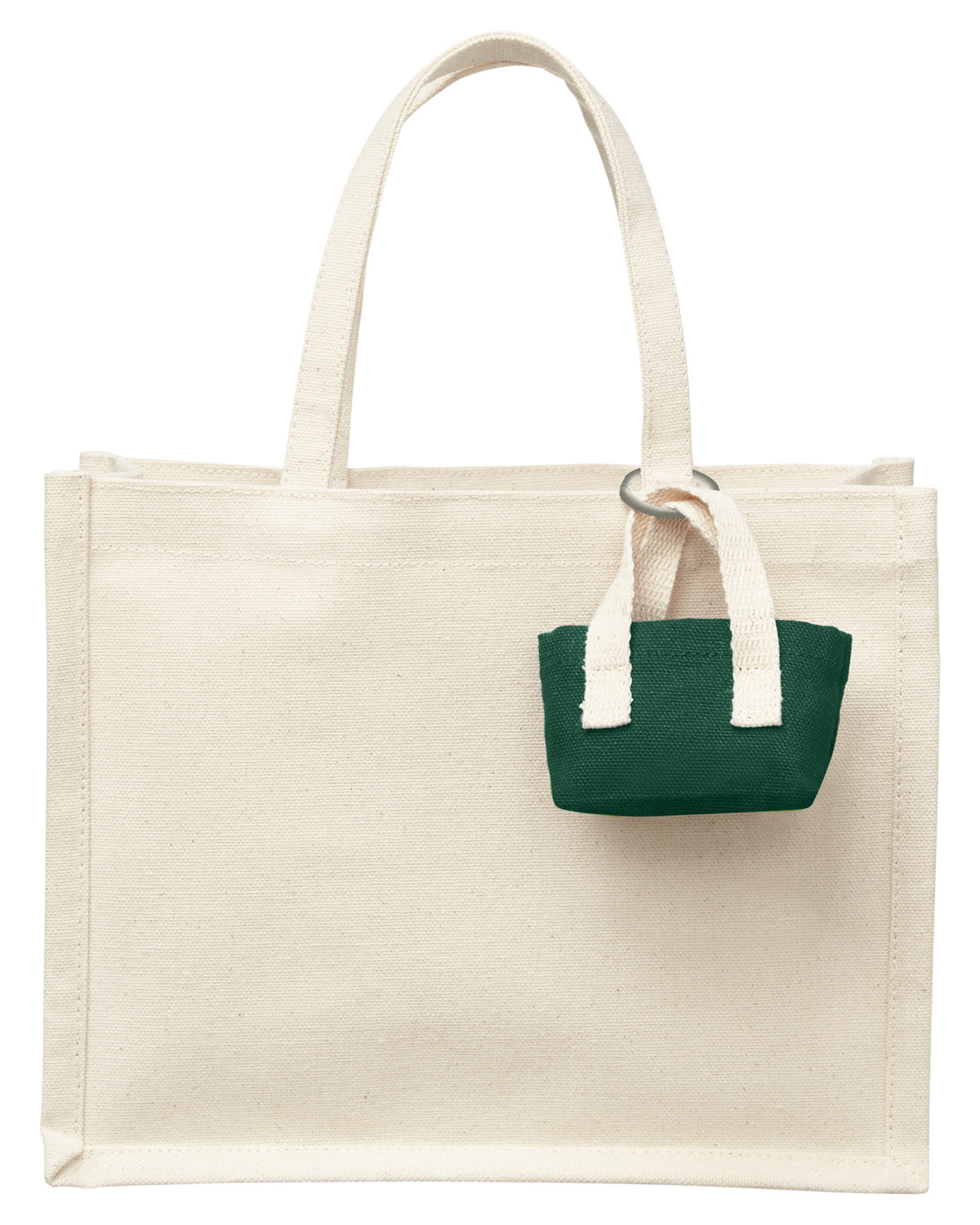 Picture of Mini Recycled Cotton Tote Bag with Charm.