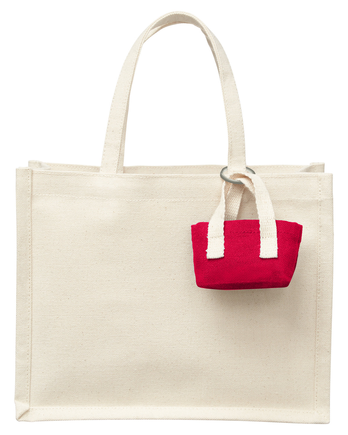Picture of Mini Recycled Cotton Tote Bag with Charm.