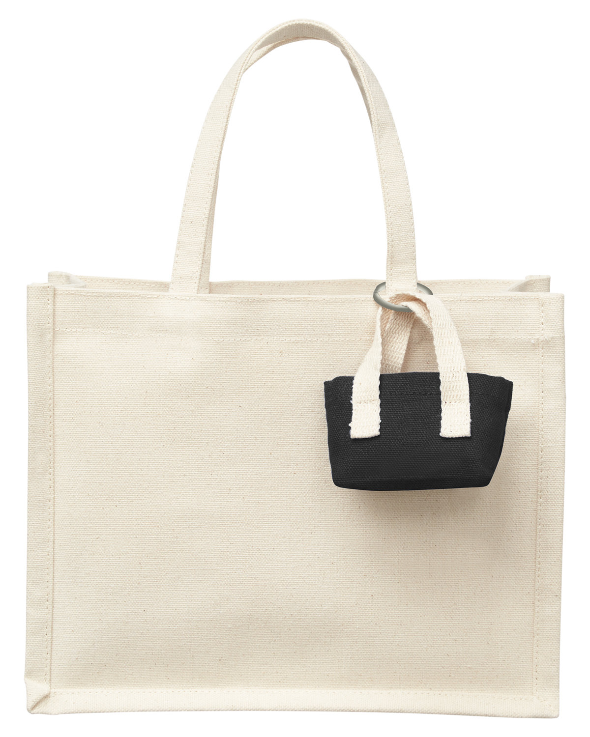 Picture of Mini Recycled Cotton Tote Bag with Charm.