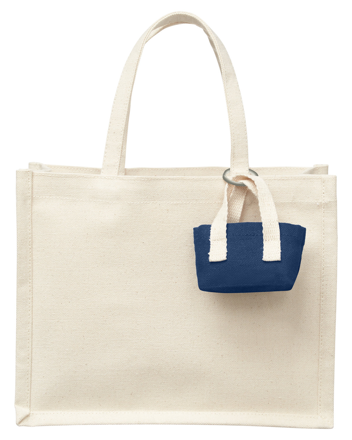 Picture of Mini Recycled Cotton Tote Bag with Charm.
