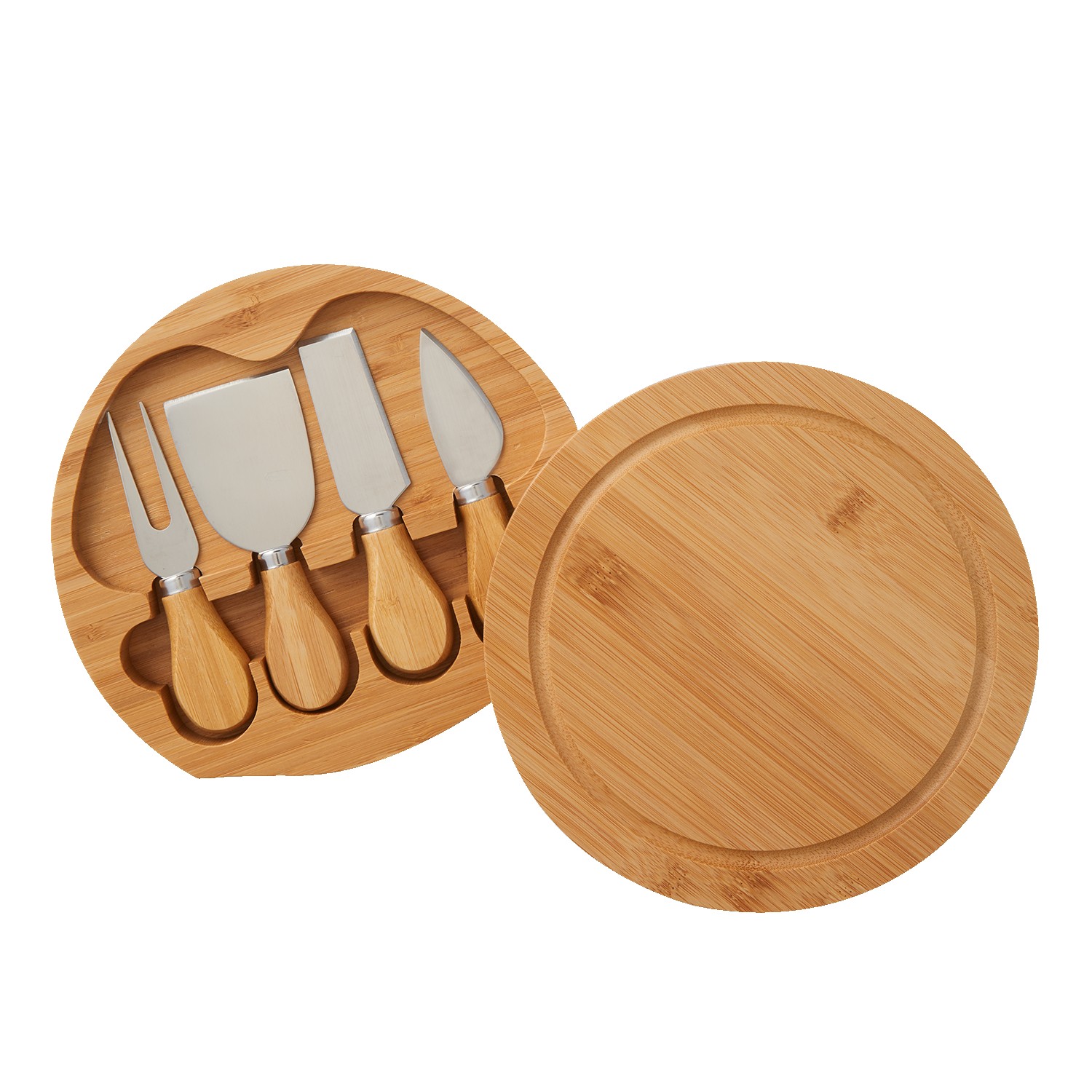 Picture of 5-Piece Swivel Top Bamboo Cheese Board Set
