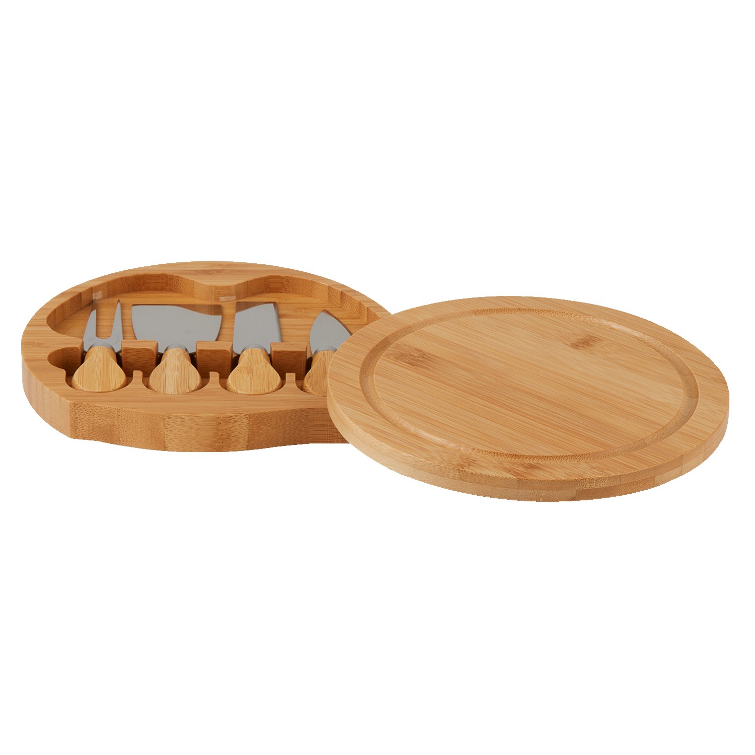 Picture of 5-Piece Swivel Top Bamboo Cheese Board Set
