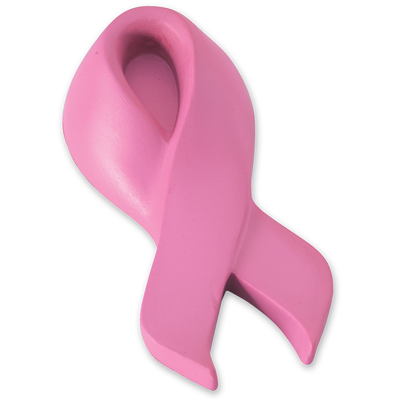 Picture of Pink Breast Cancer Awareness Ribbon Shape Stress Ball.