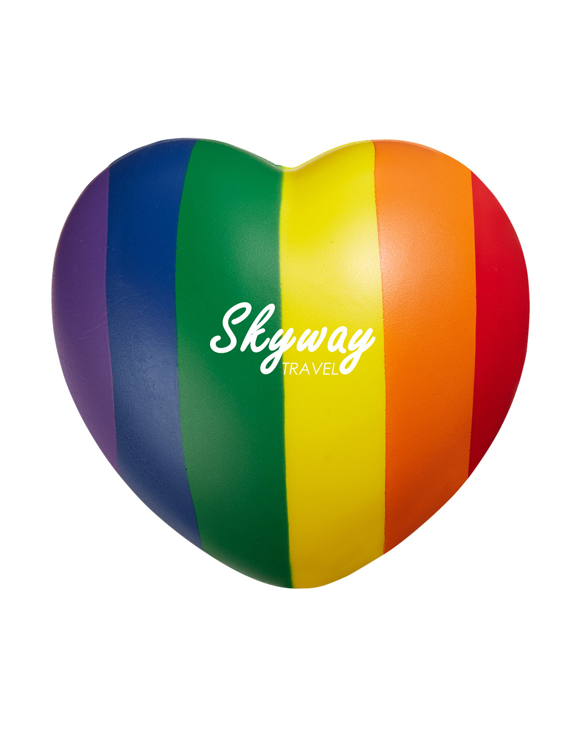 Picture of Rainbow Pride Heart Shape Stress Ball.