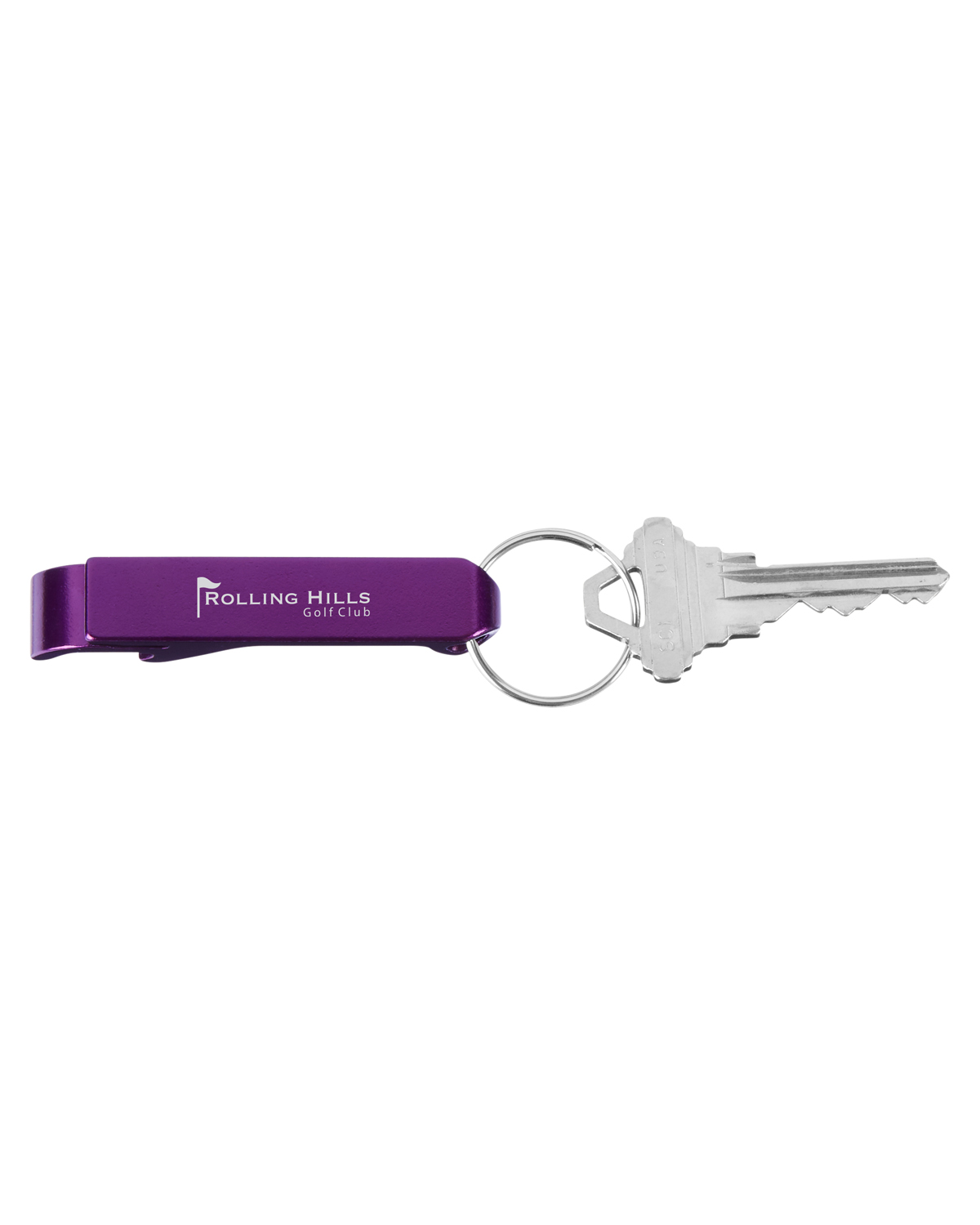 Picture of Aluminum Bottle Opener Keychain.
