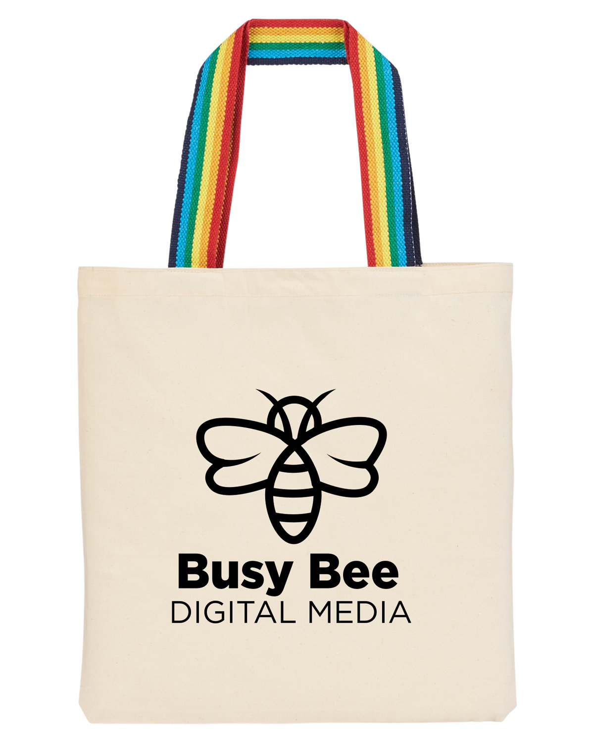 Picture of Rainbow Pride Recycled Cotton Tote Bag.