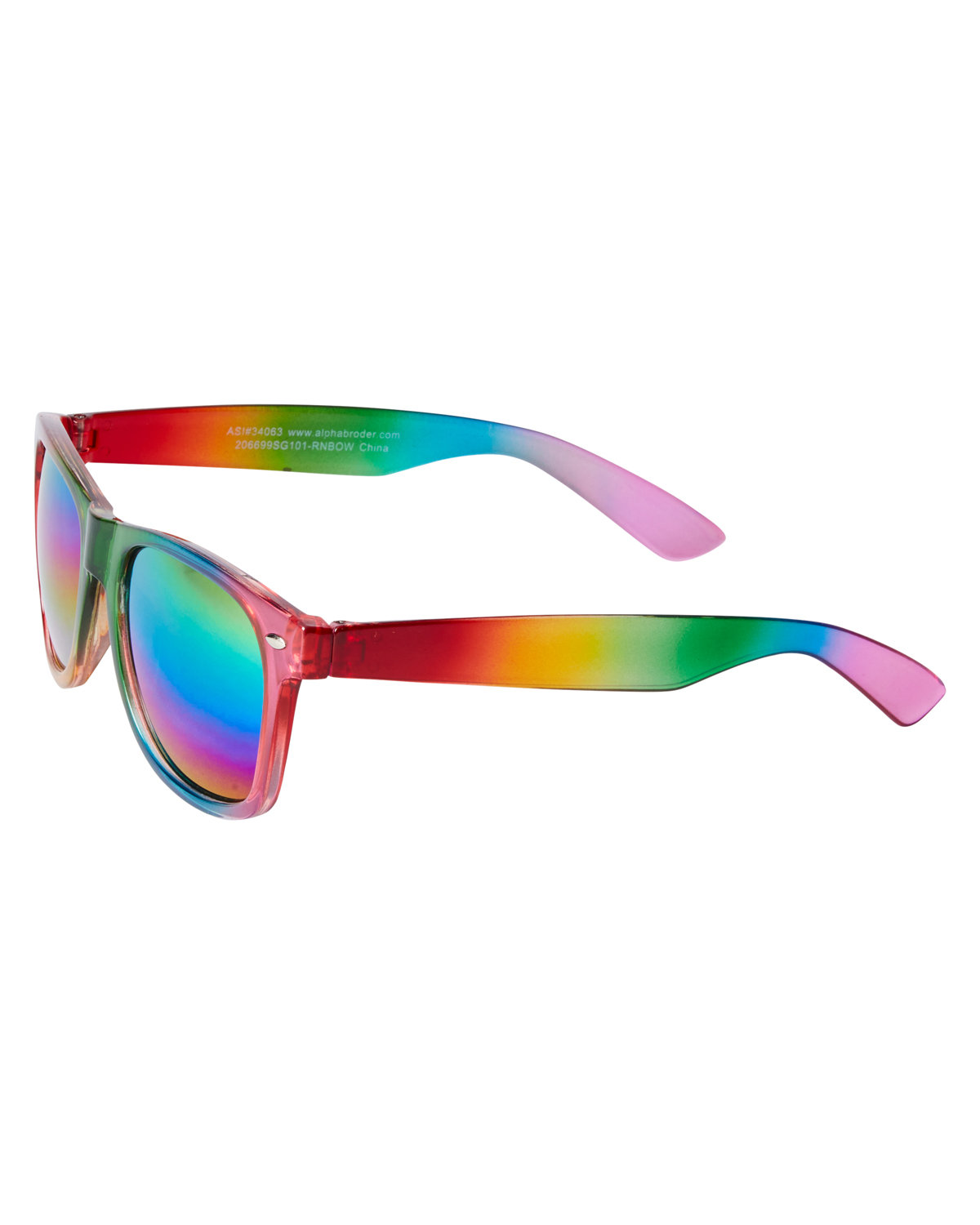 Picture of Rainbow Pride Sunglasses.