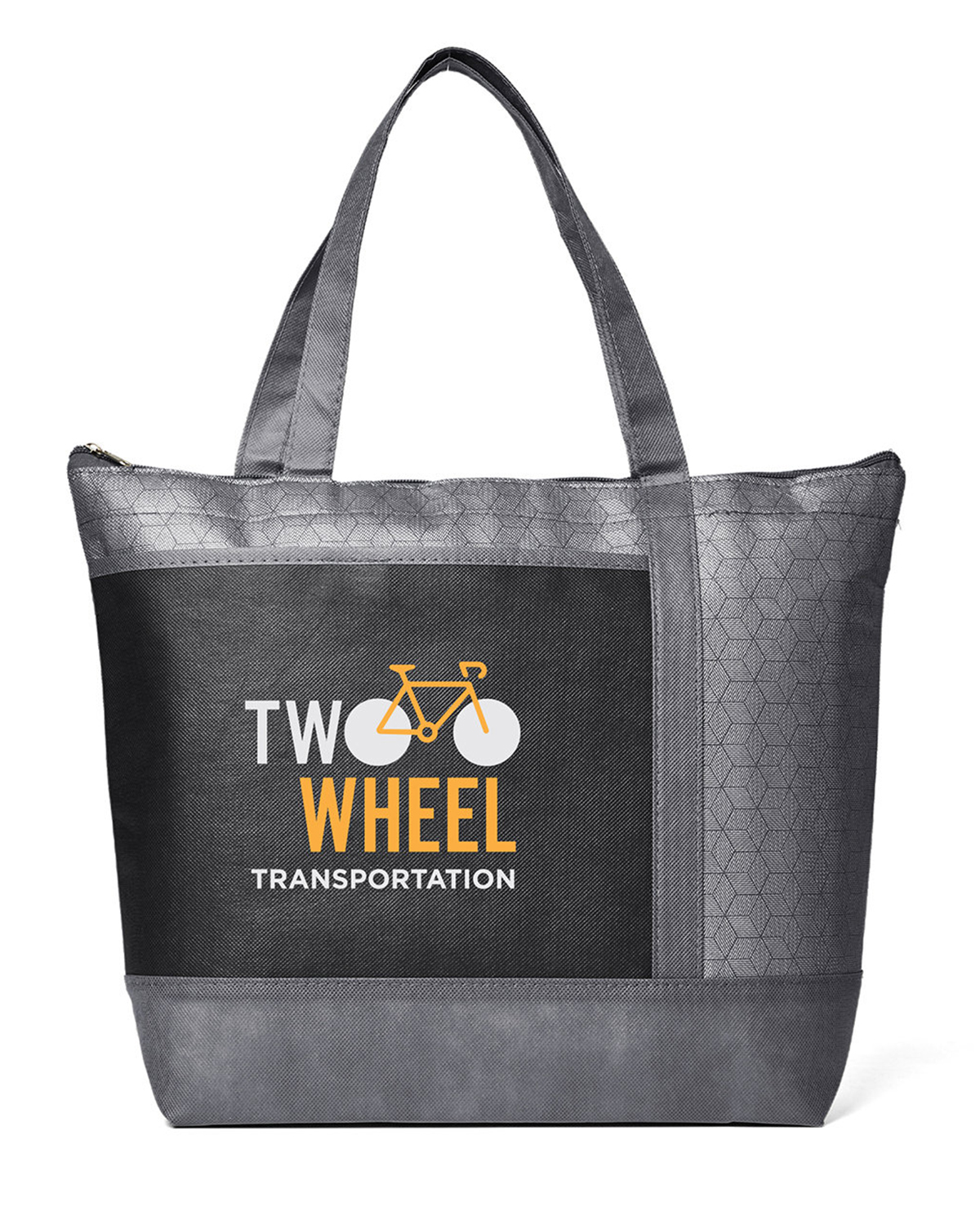 Picture of Hexagon Pattern Non-Woven Cooler Tote Bag.