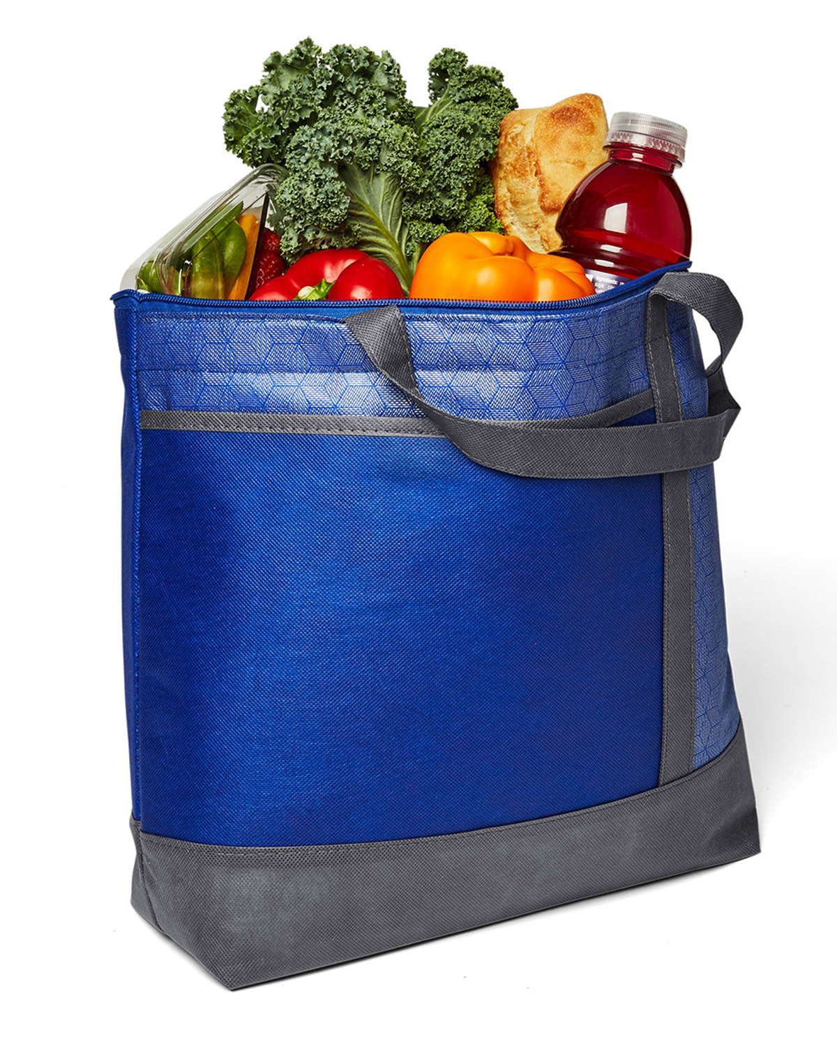 Picture of Hexagon Pattern Non-Woven Cooler Tote Bag.