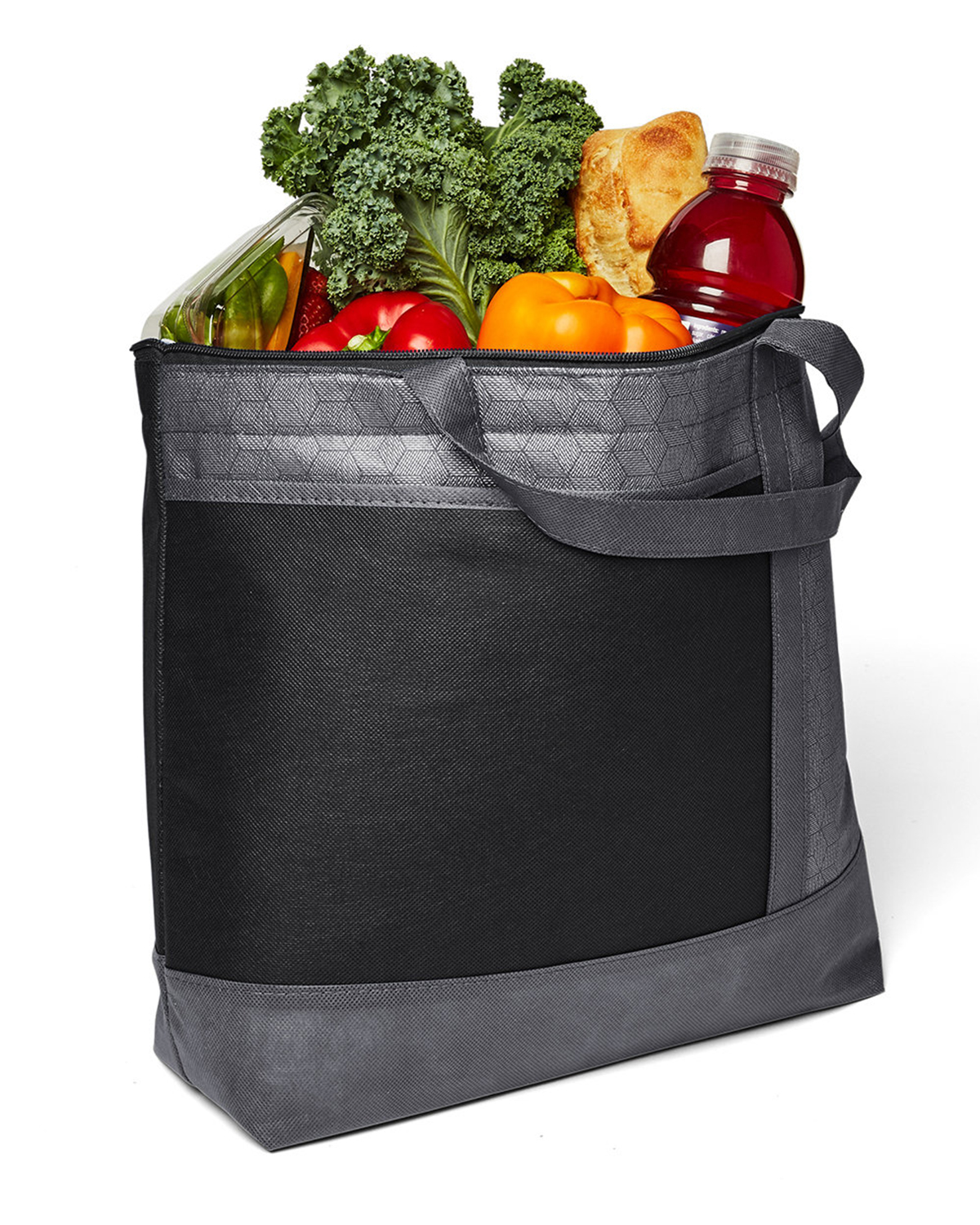 Picture of Hexagon Pattern Non-Woven Cooler Tote Bag.