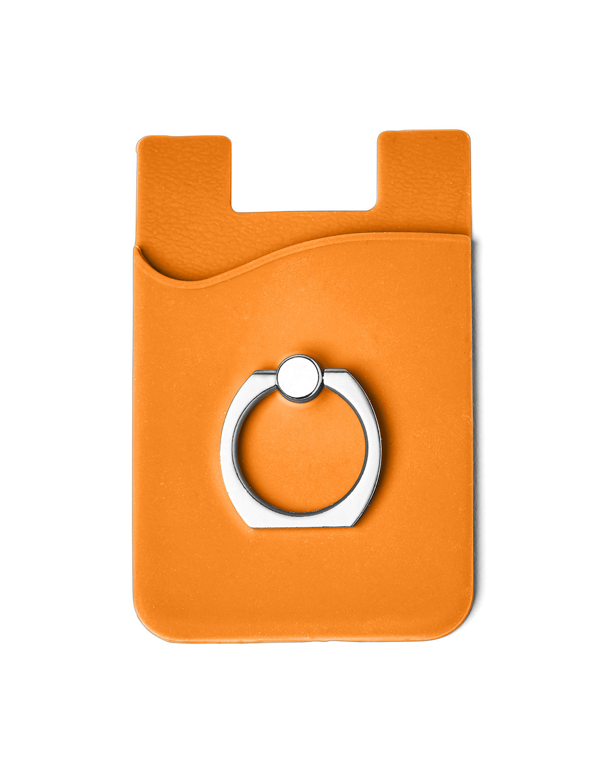 Picture of Silicone Card Holder with Metal Ring Phone Stand.