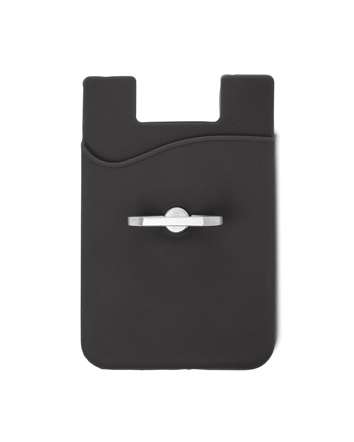 Picture of Silicone Card Holder with Metal Ring Phone Stand.