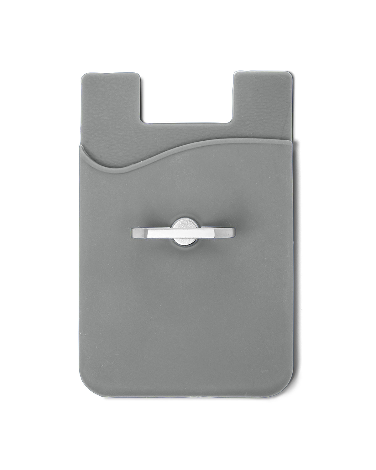 Picture of Silicone Card Holder with Metal Ring Phone Stand.