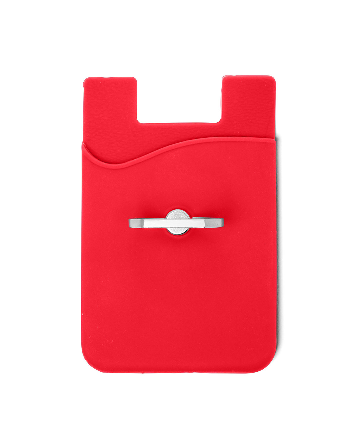 Picture of Silicone Card Holder with Metal Ring Phone Stand.