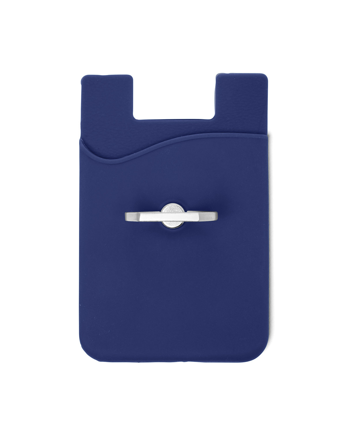 Picture of Silicone Card Holder with Metal Ring Phone Stand.