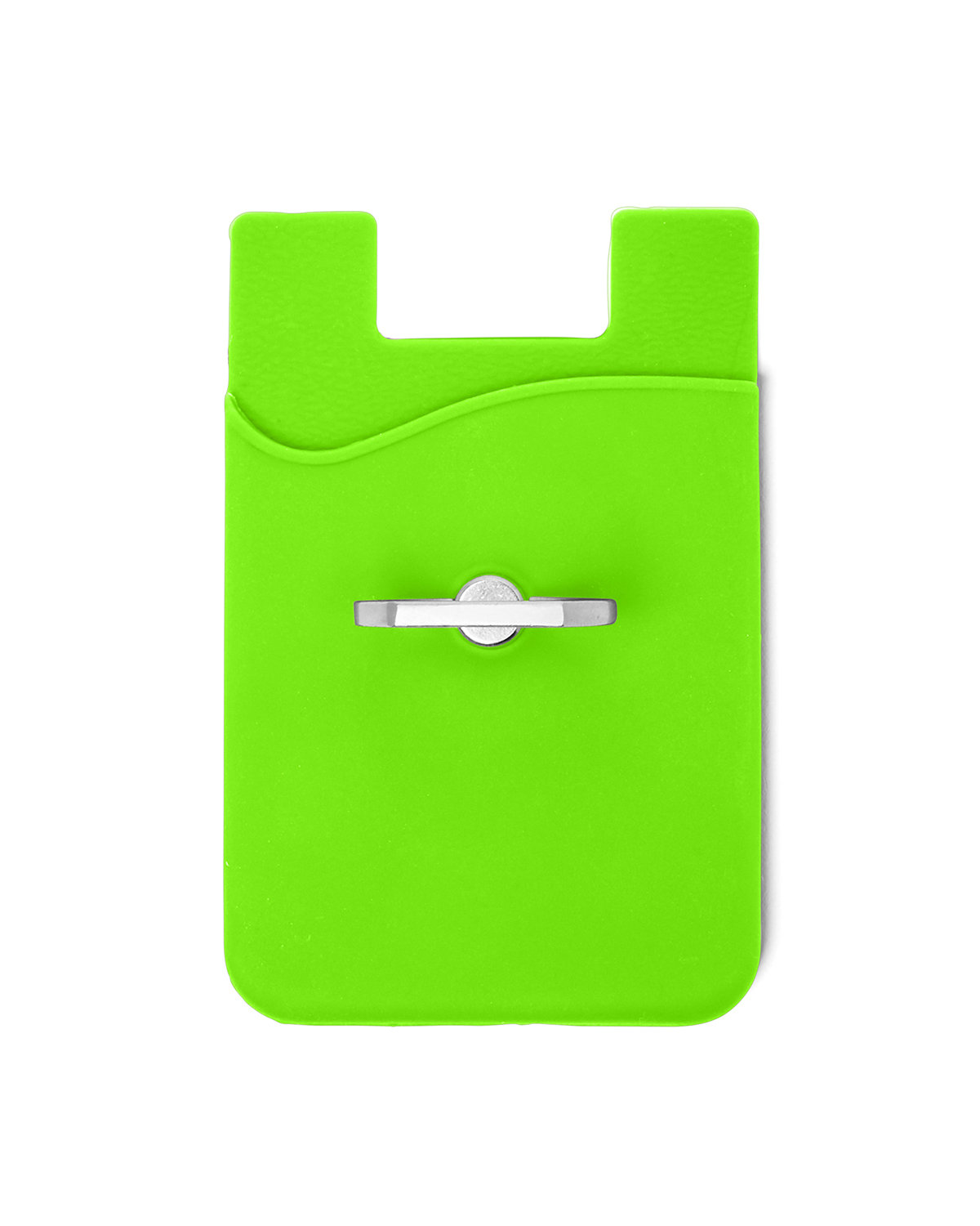 Picture of Silicone Card Holder with Metal Ring Phone Stand.