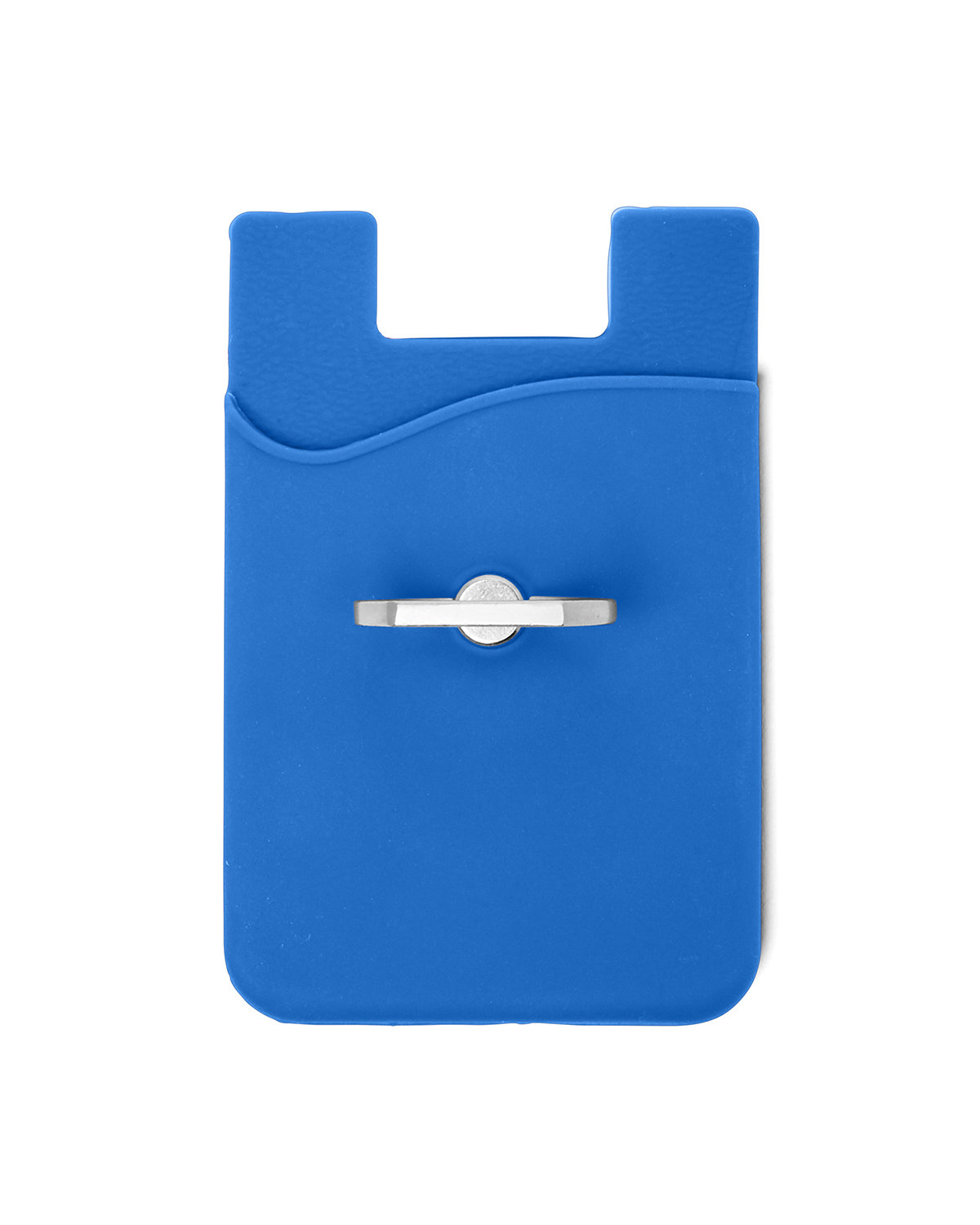 Picture of Silicone Card Holder with Metal Ring Phone Stand.