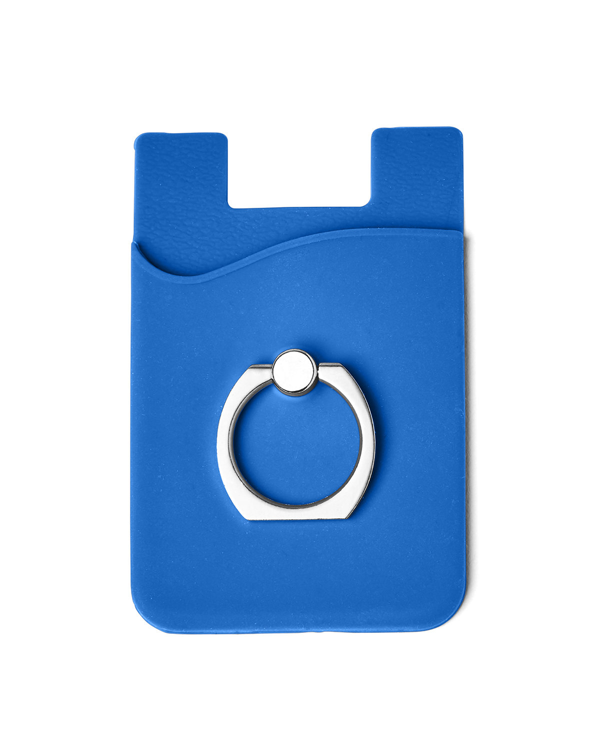 Picture of Silicone Card Holder with Metal Ring Phone Stand.