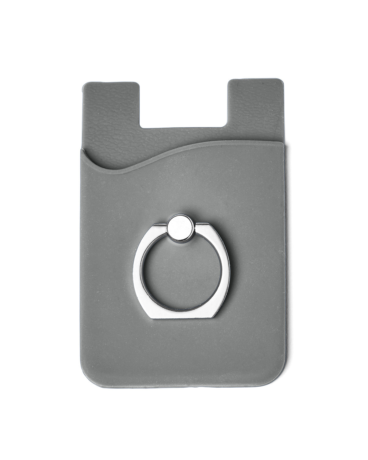 Picture of Silicone Card Holder with Metal Ring Phone Stand.