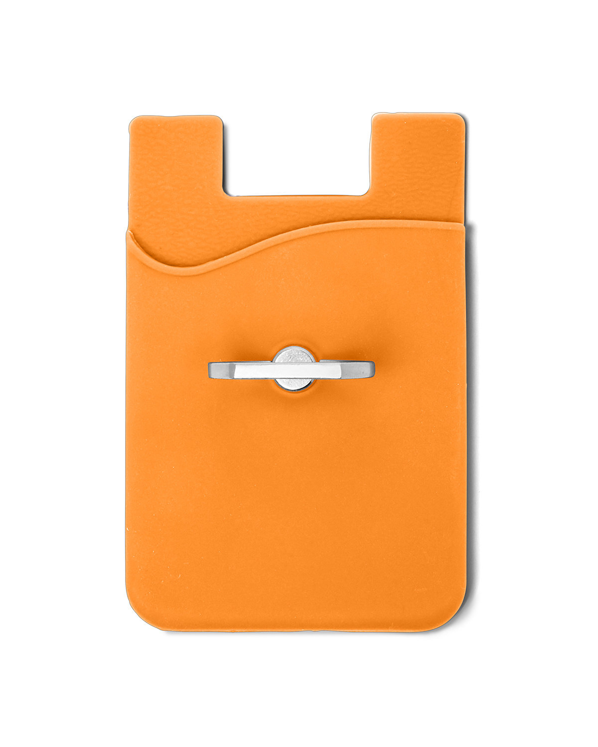 Picture of Silicone Card Holder with Metal Ring Phone Stand.
