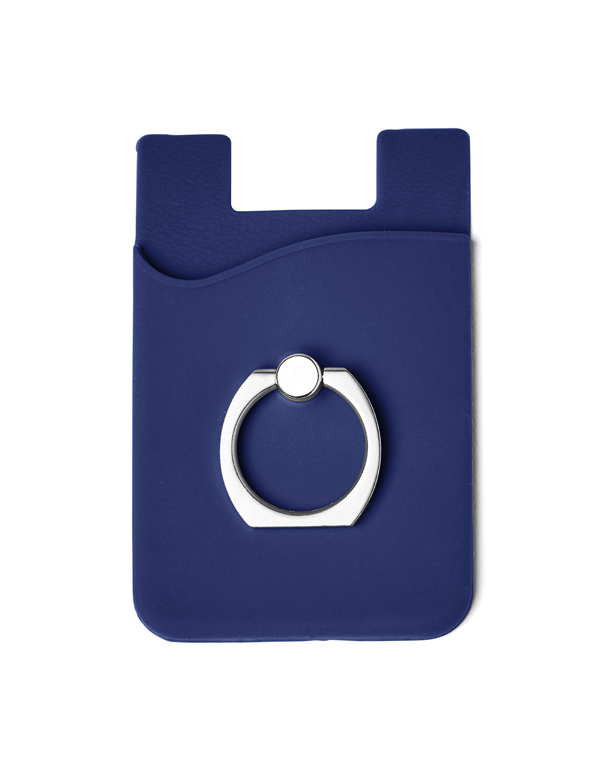 Picture of Silicone Card Holder with Metal Ring Phone Stand.
