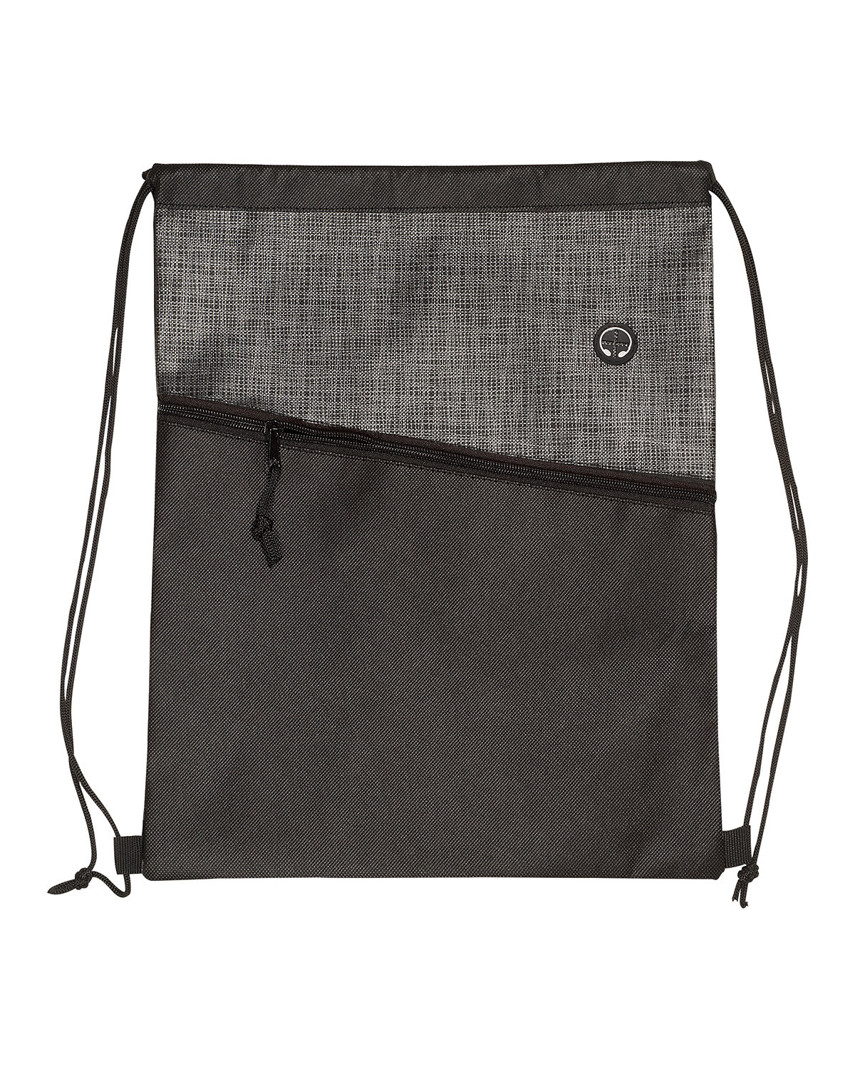 Picture of Tonal Heathered Non-Woven Drawstring Backpack.
