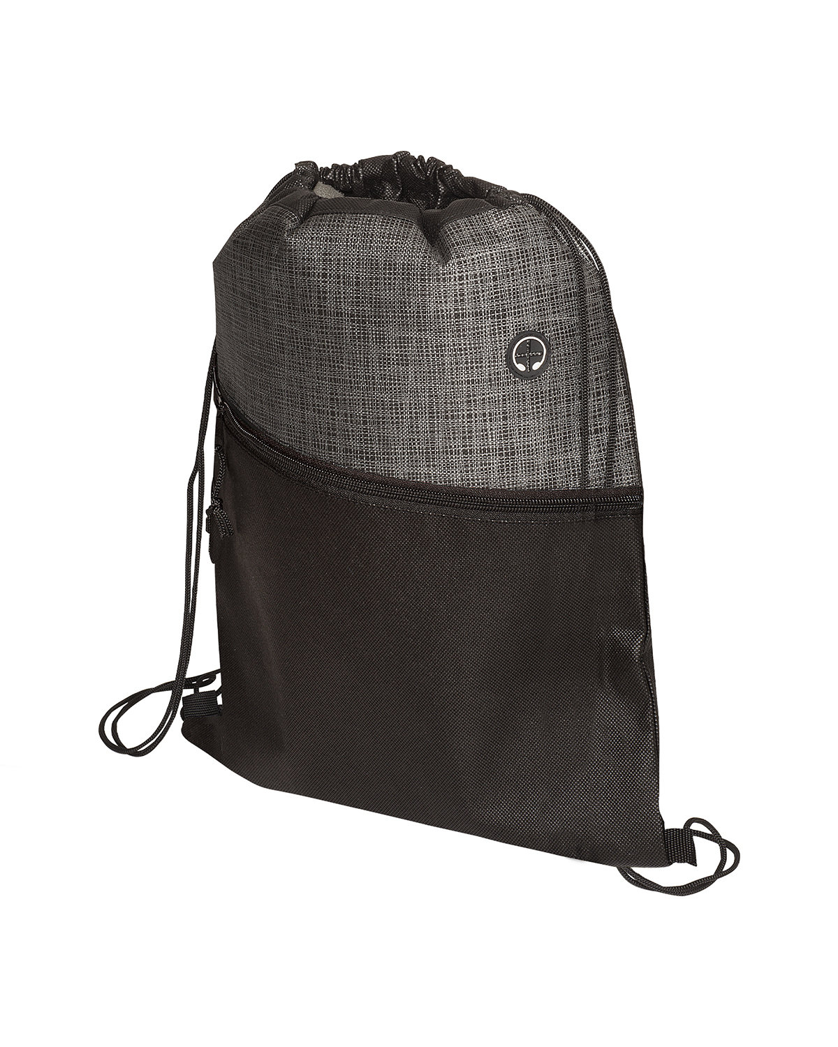 Picture of Tonal Heathered Non-Woven Drawstring Backpack.