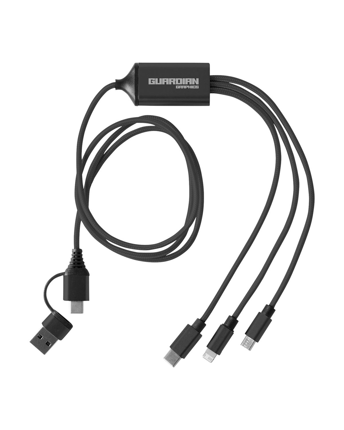 Picture of 3-in-1 Charging Cable with Dual Input.