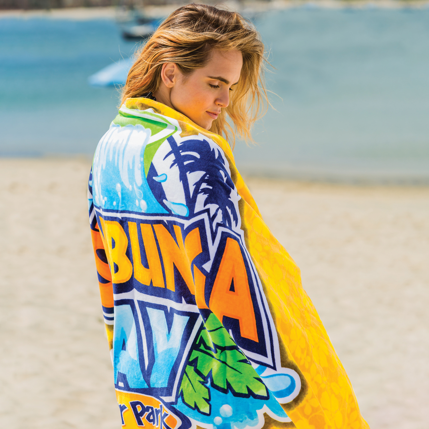 Picture of Overseas Fiber Reactive Loop Terry Beach Towels (30" x 60")