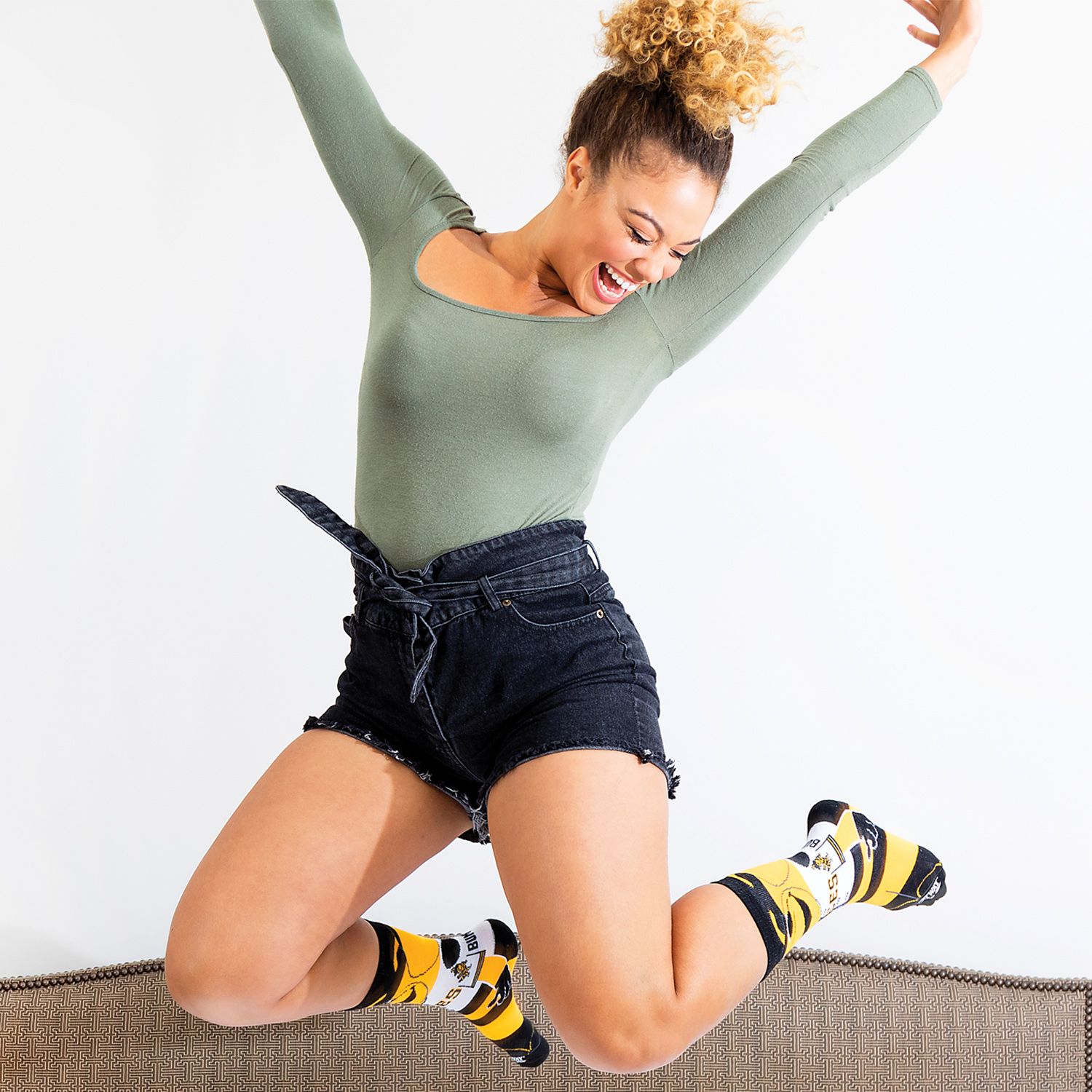 Picture of Jacquard Knitted Crew Socks