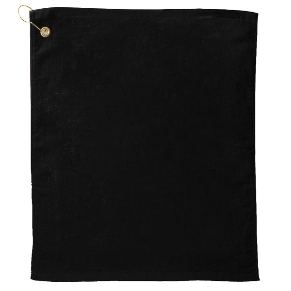 Picture of Premium Mid-Weight Velour Golf Towel w/ Upper Left Hook & Grommet (Color Embroidered)