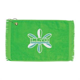 Picture of Premium Fringed Velour Golf Towel w/ Corner Hook & Grommet (Color Imprinted - Specialty Printed)