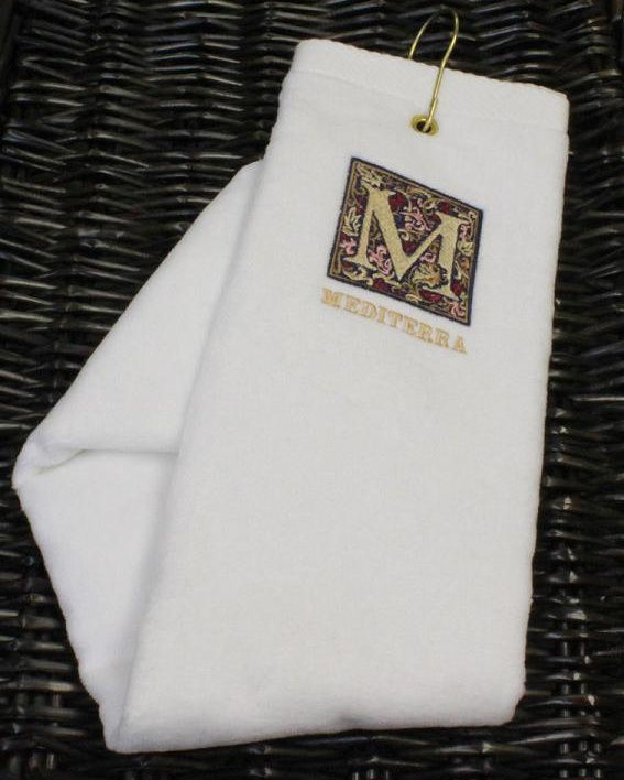 Picture of Turkish Signature™ Ultraweight Golf Towel (White)