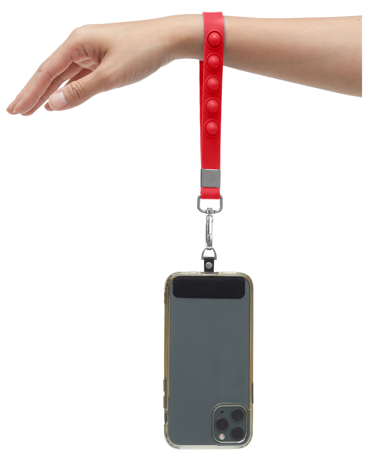Picture of Push Pop Wrist Strap Keychain With Phone Holder.