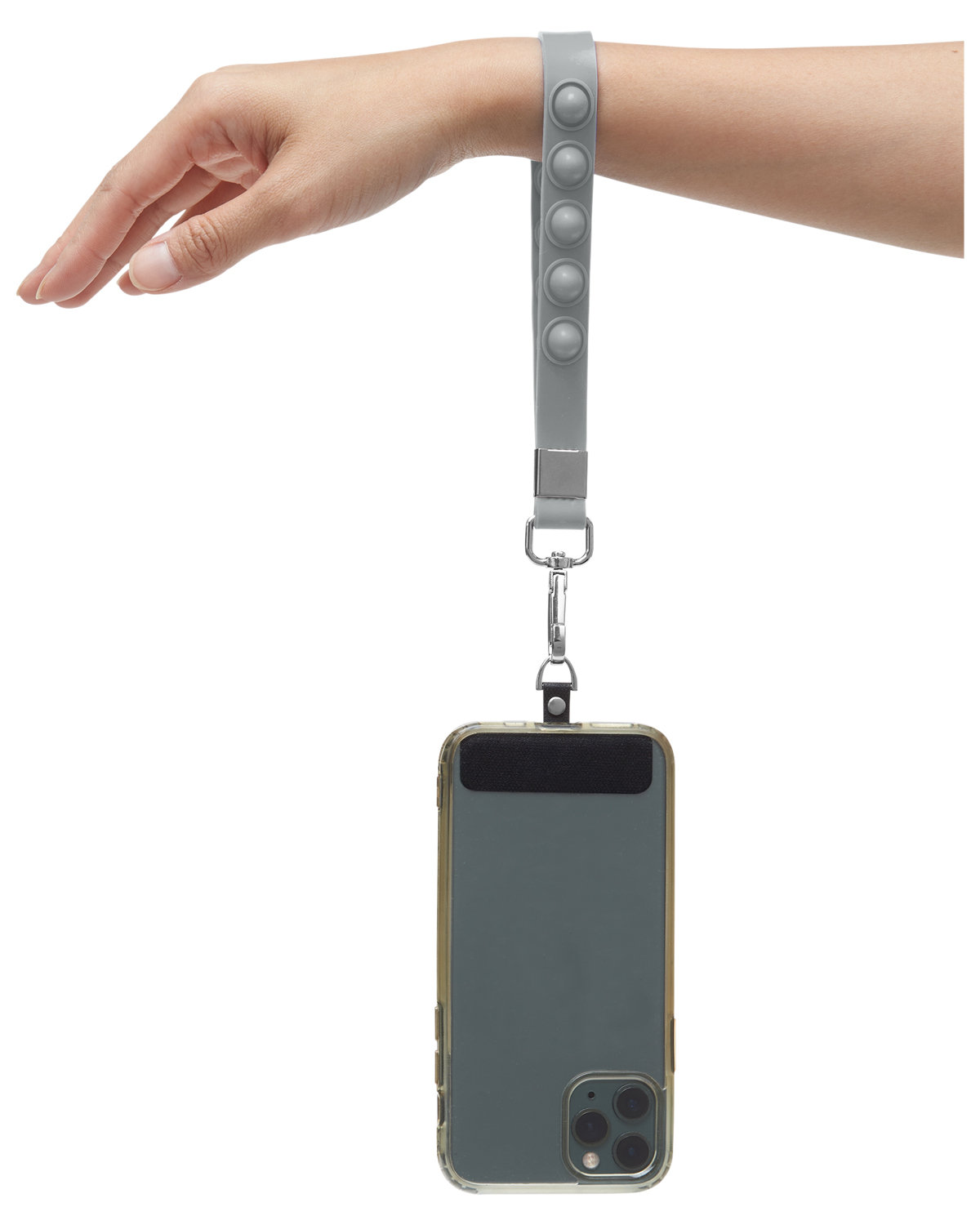 Picture of Push Pop Wrist Strap Keychain With Phone Holder.