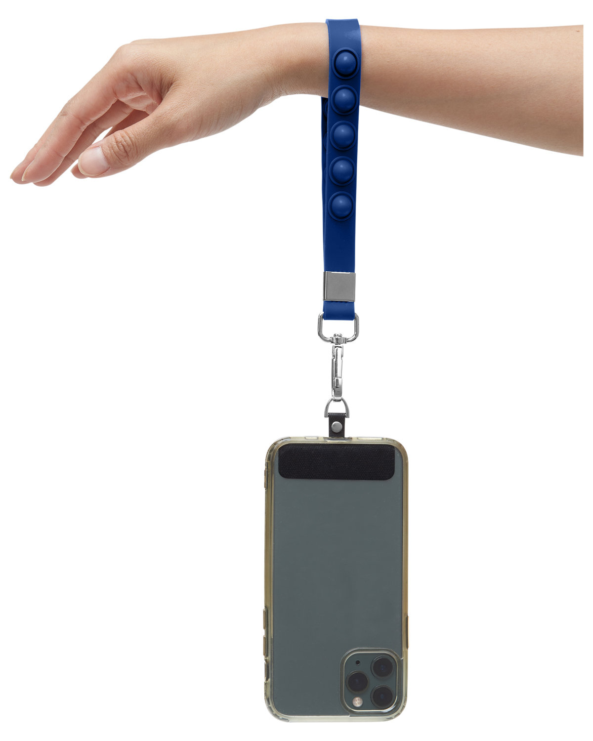 Picture of Push Pop Wrist Strap Keychain With Phone Holder.