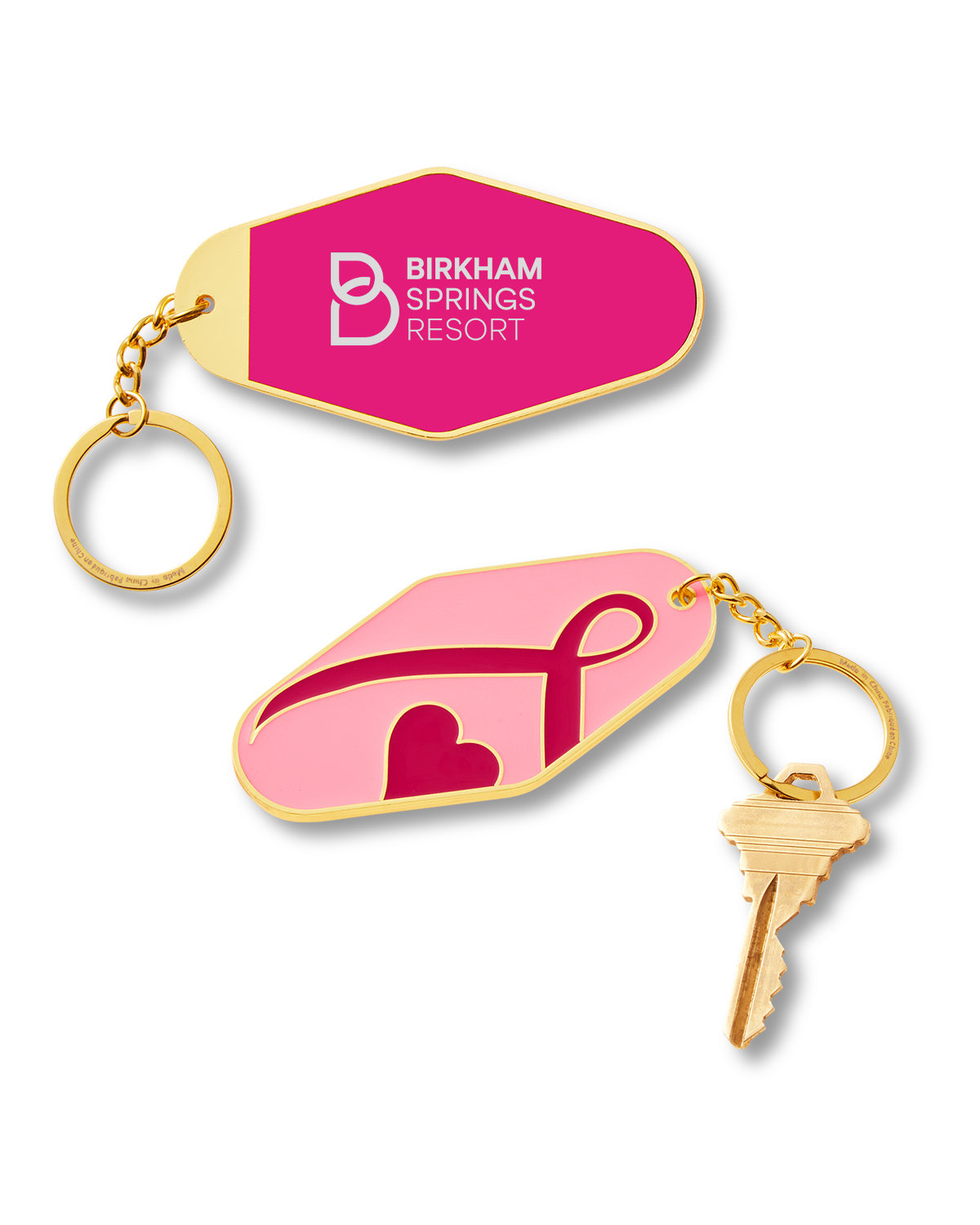 Picture of Breast Cancer Awareness Pink Ribbon Metal Keychain