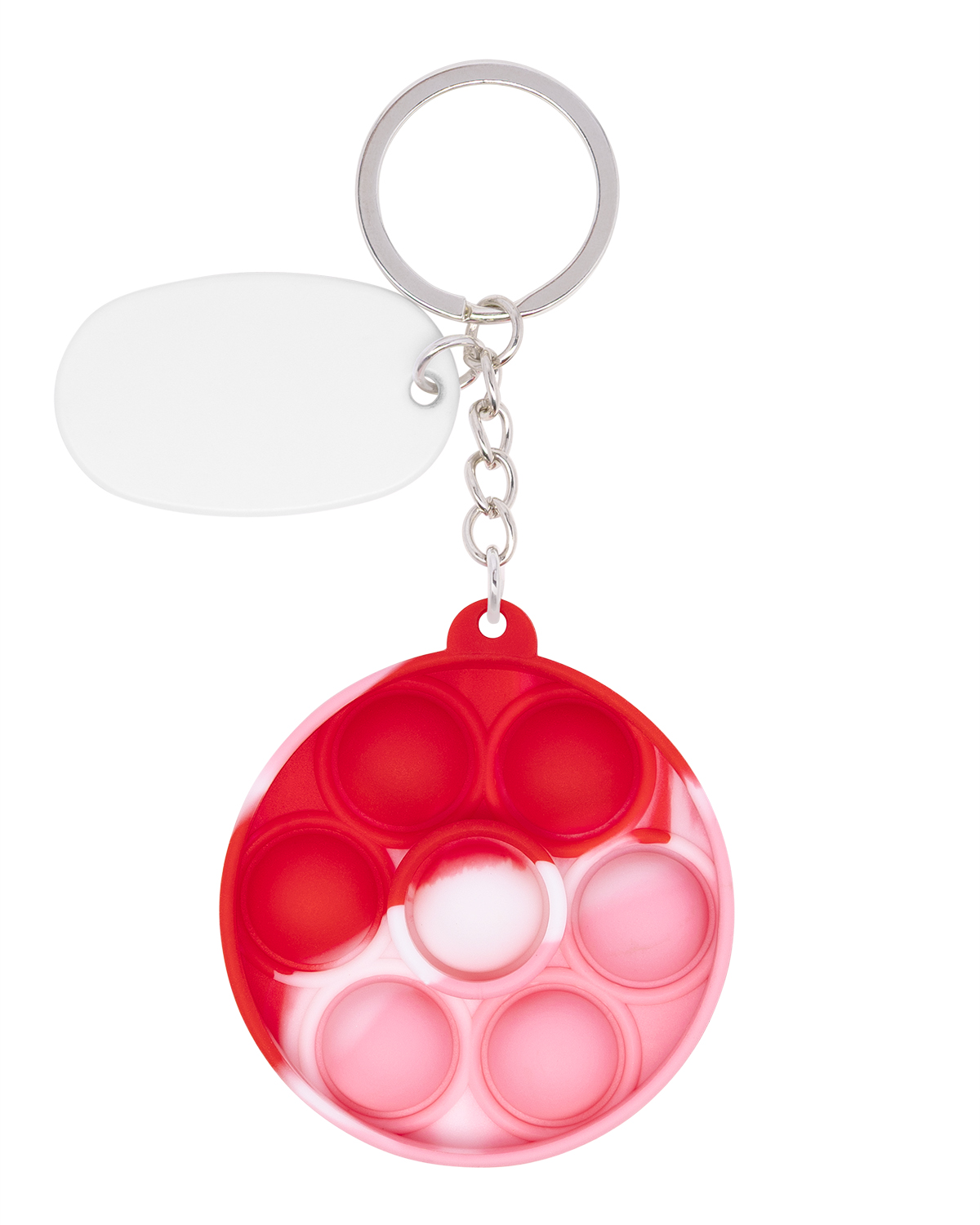 Picture of Push Pop Bubble Round Fidget Sensory Keychain.