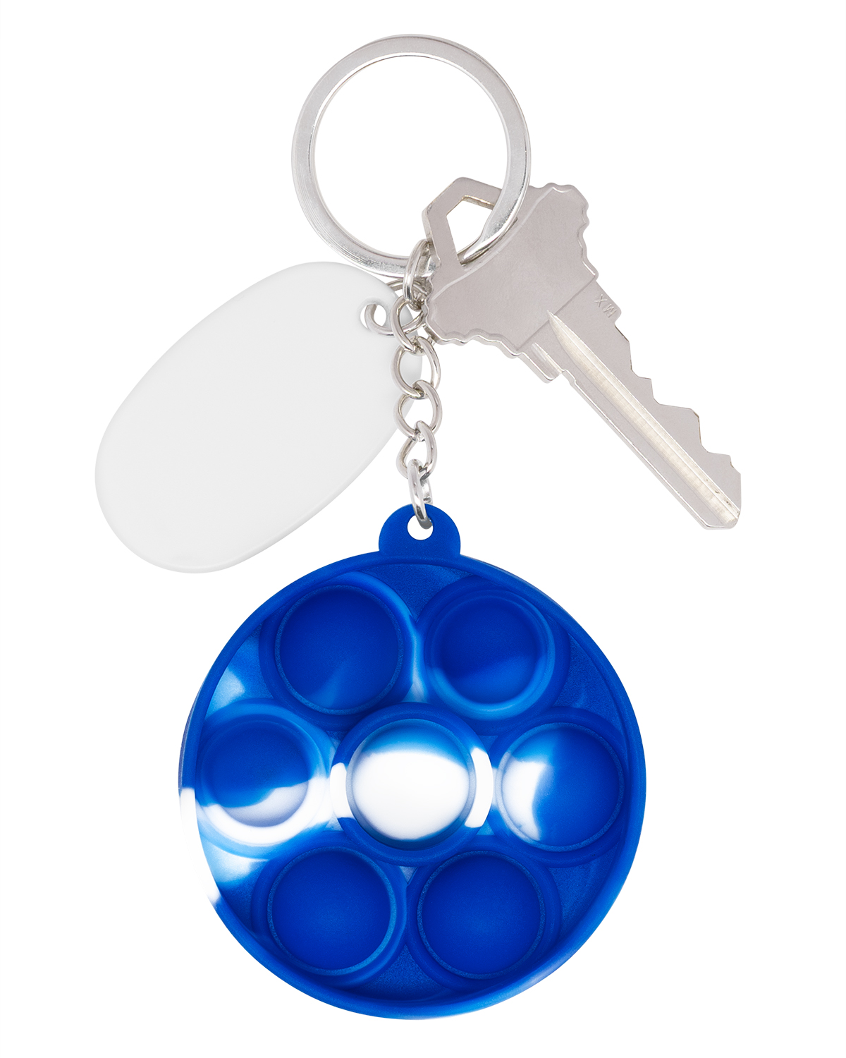 Picture of Push Pop Bubble Round Fidget Sensory Keychain.