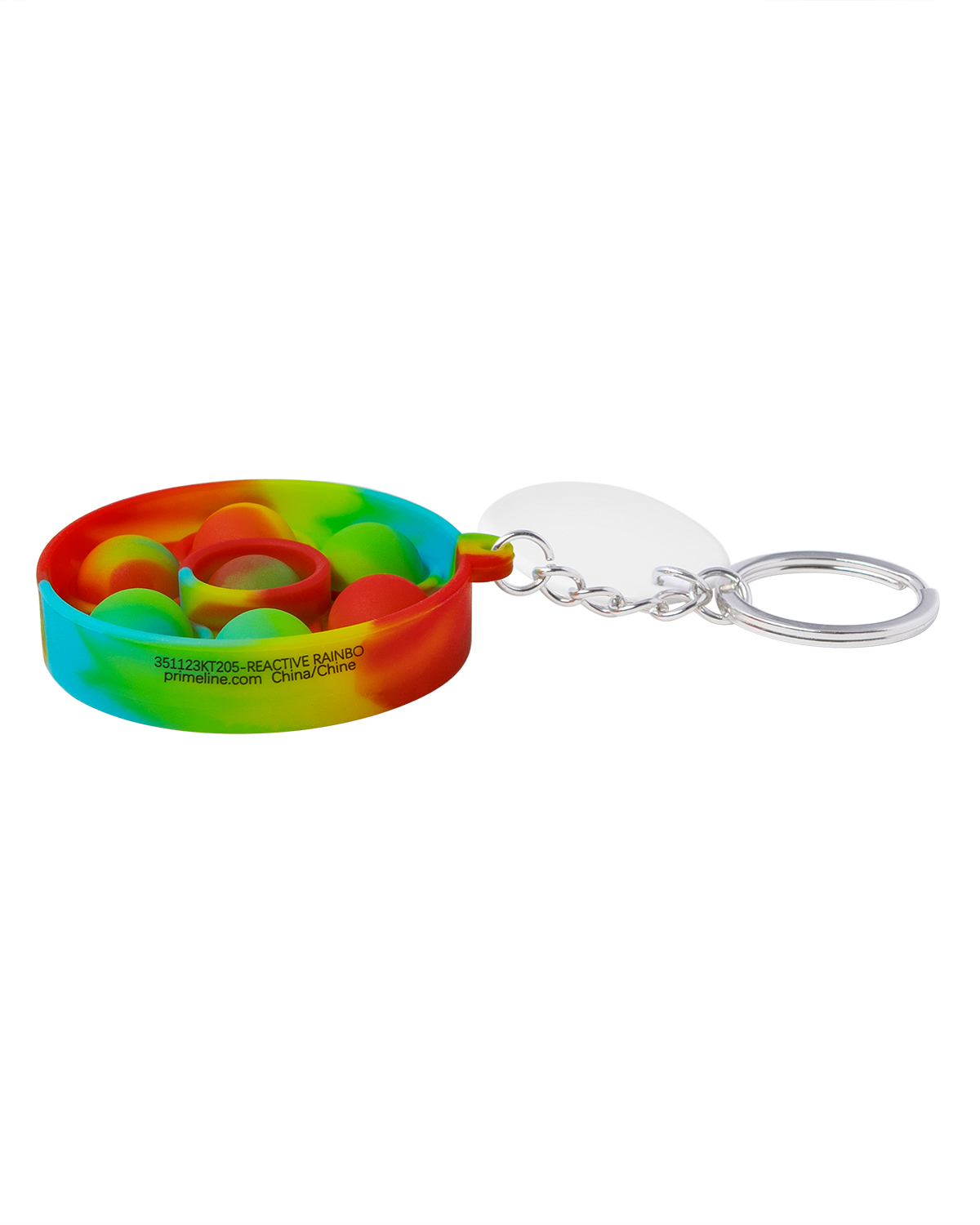 Picture of Push Pop Bubble Round Fidget Sensory Keychain.