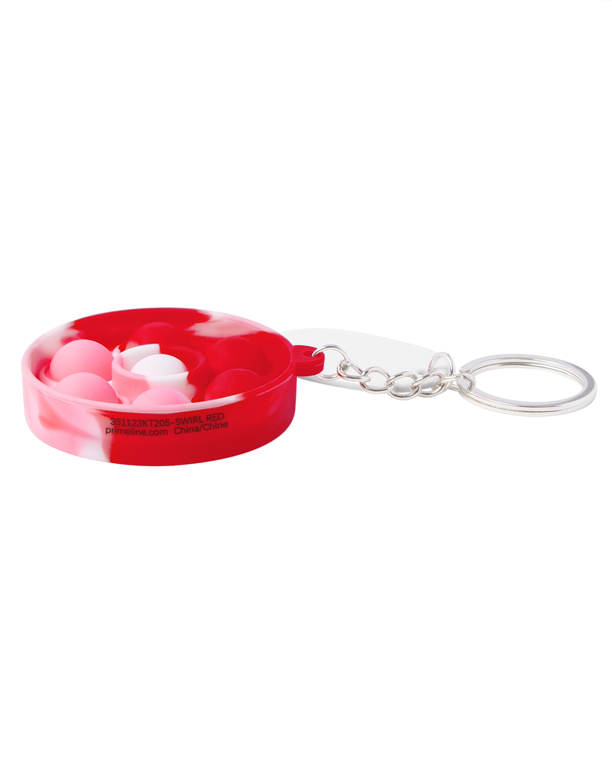 Picture of Push Pop Bubble Round Fidget Sensory Keychain.