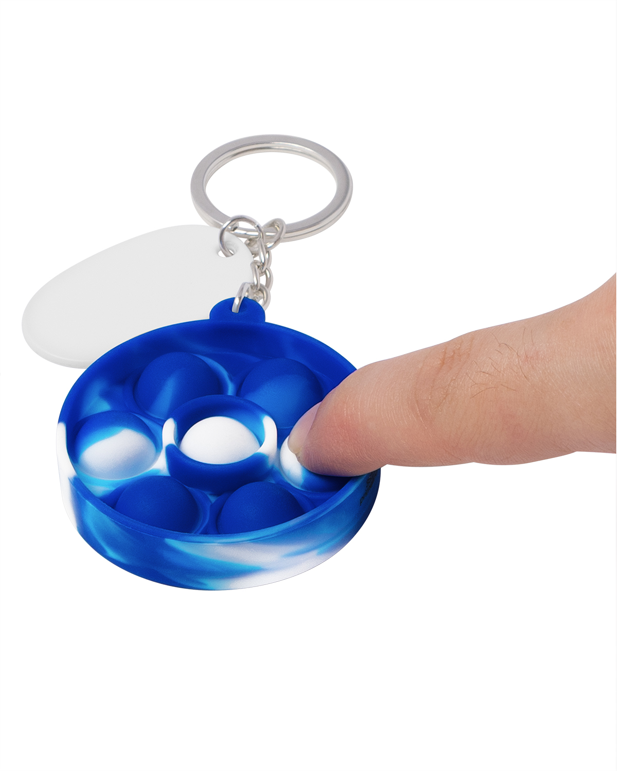 Picture of Push Pop Bubble Round Fidget Sensory Keychain.