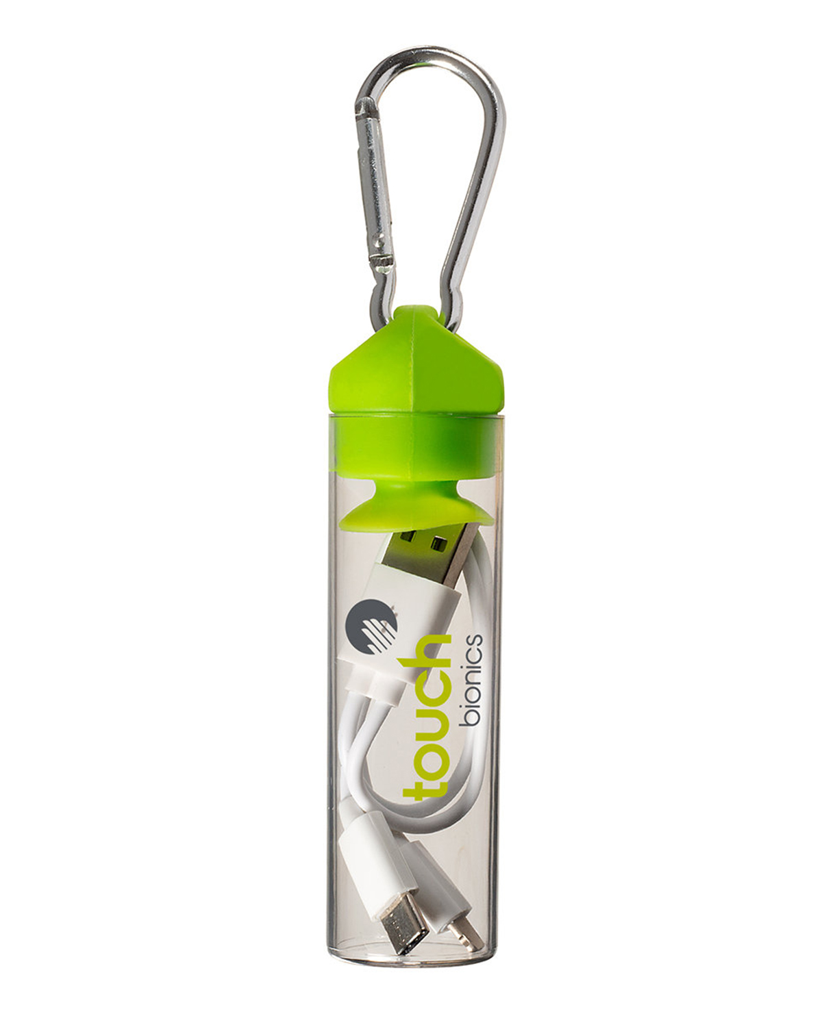 Picture of 3-in-1 Charger Cable in Carabiner Storage Tube