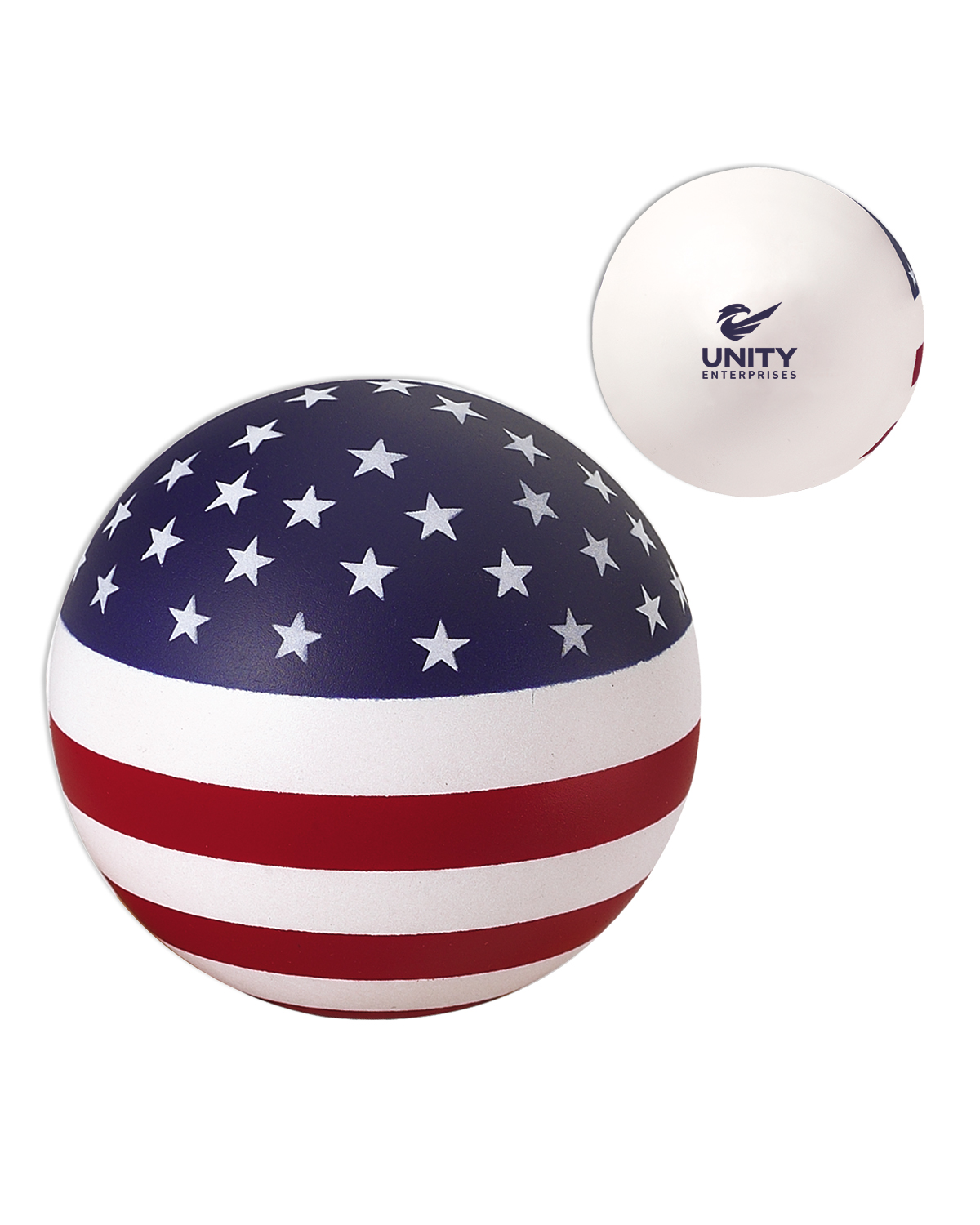 Picture of Stars and Stripes Patriotic Round Stress Ball.