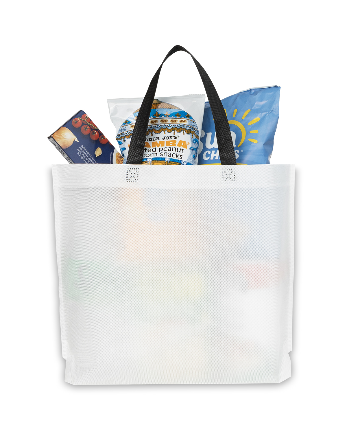 Picture of Two-Tone Heat Sealed Non-Woven Tote Bag.