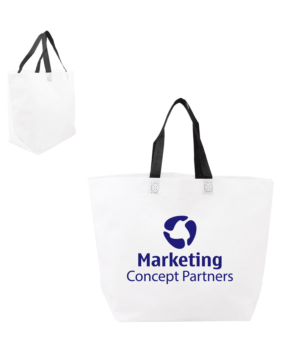 Picture of Two-Tone Heat Sealed Non-Woven Tote Bag.