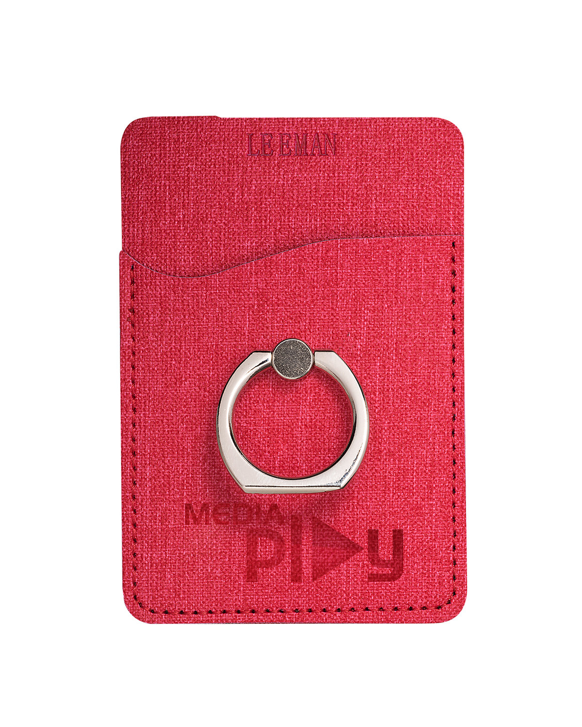 Picture of RFID Phone Pocket With Metal Ring Phone Stand.