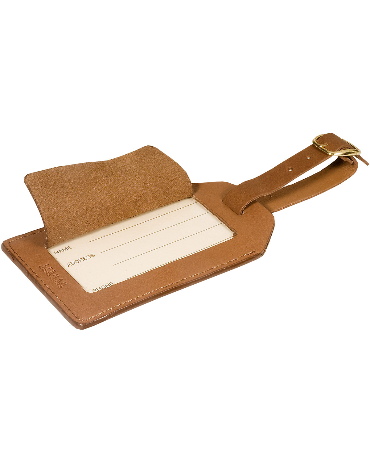 Picture of Grand Central Luggage Tag Sueded Leather.